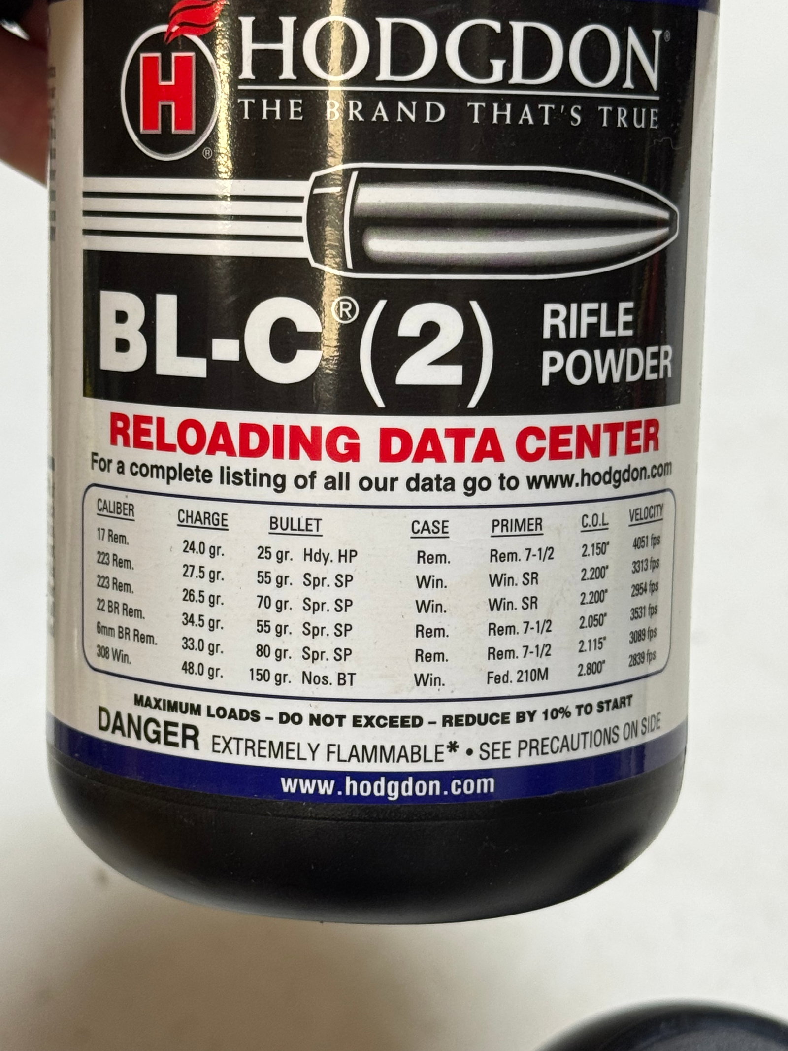 NIB 3.0 Lbs. of Hodgdon BL-C (2) Rifle Powder for Reloading - 2