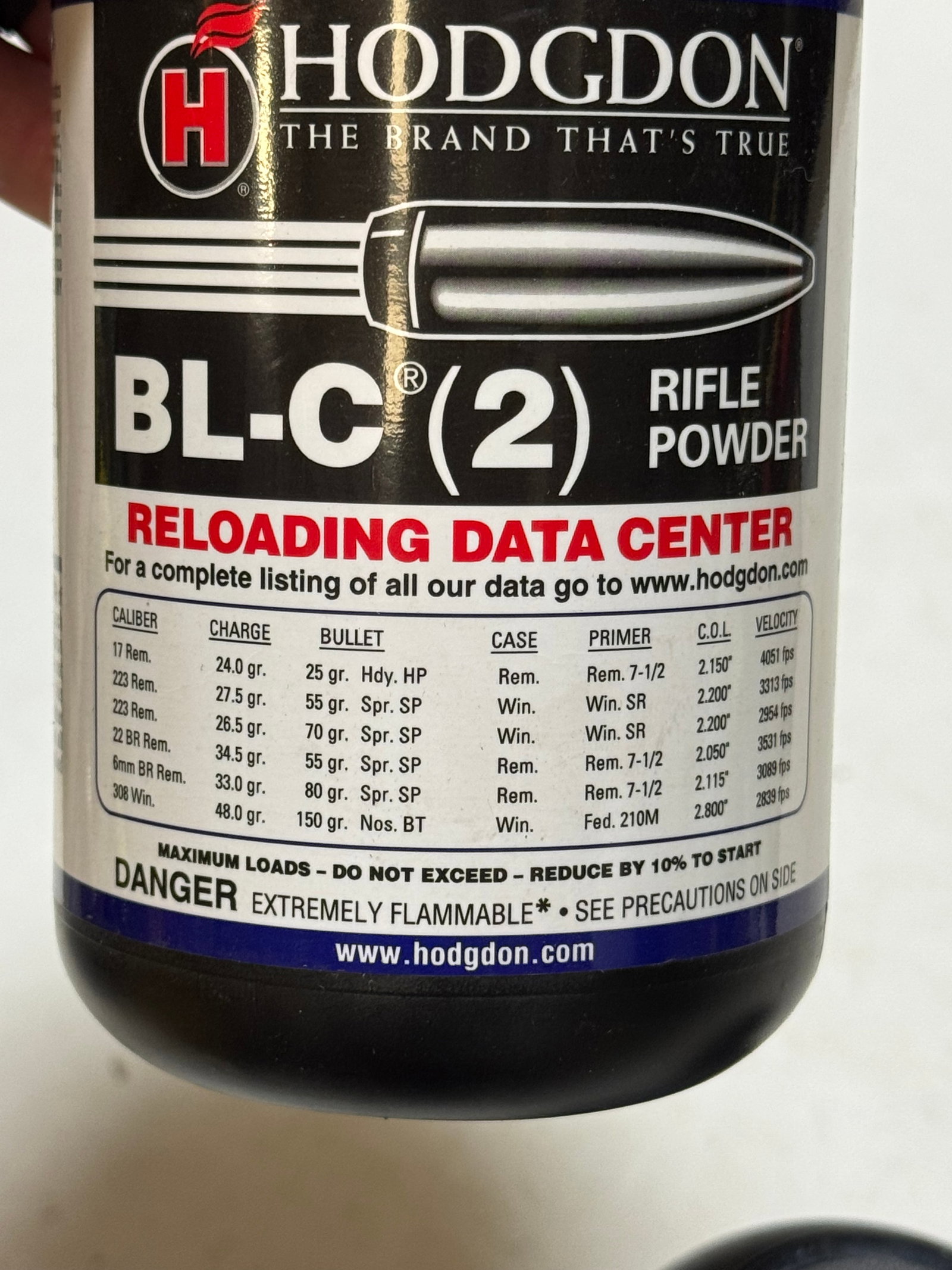 NIB 3.0 Lbs. of Hodgdon BL-C (2) Rifle Powder for Reloading - 2