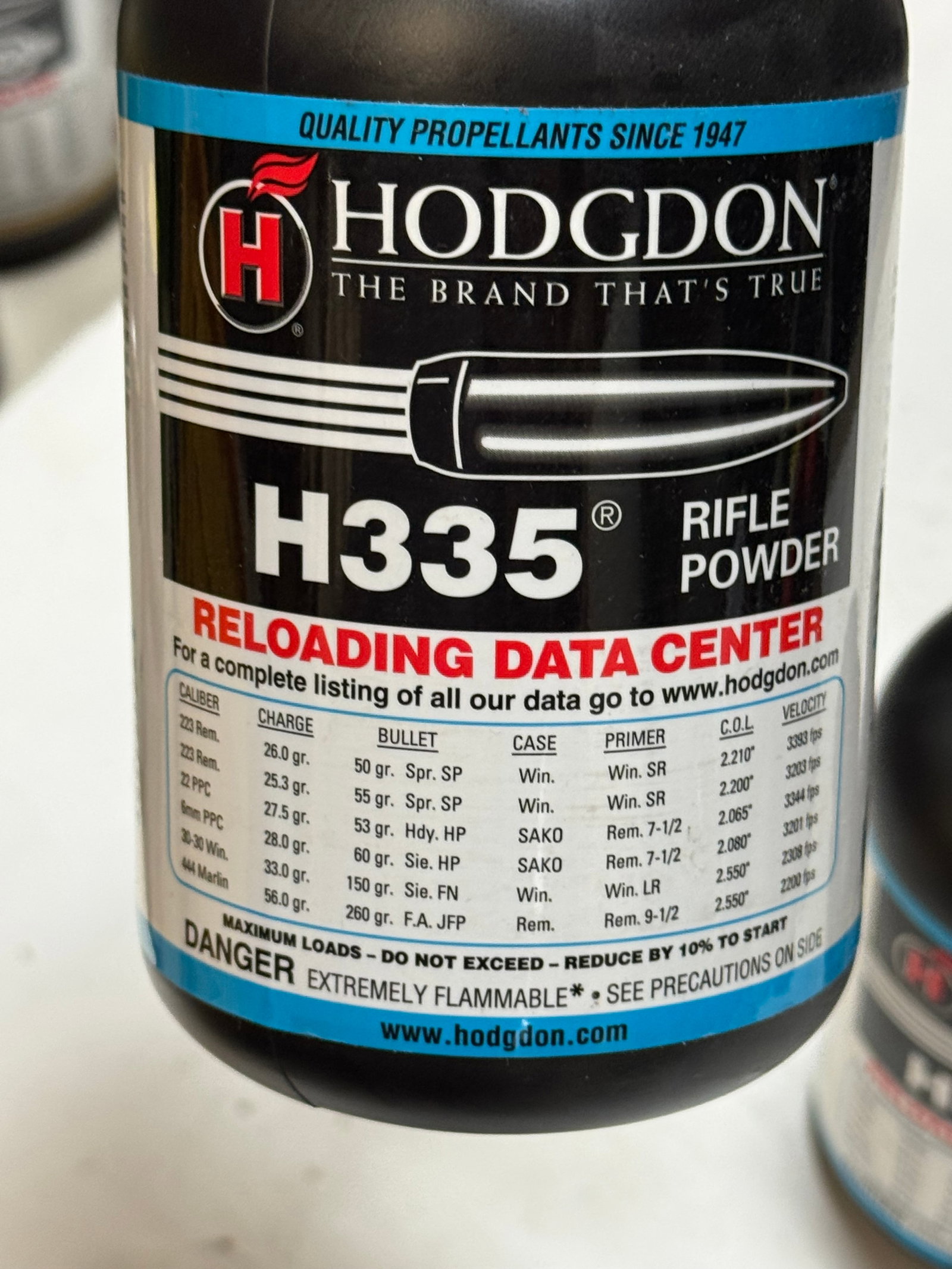 NIB 3.0 Lbs. of Hodgdon H335 and H322 Rifle Powder for Reloading - 2