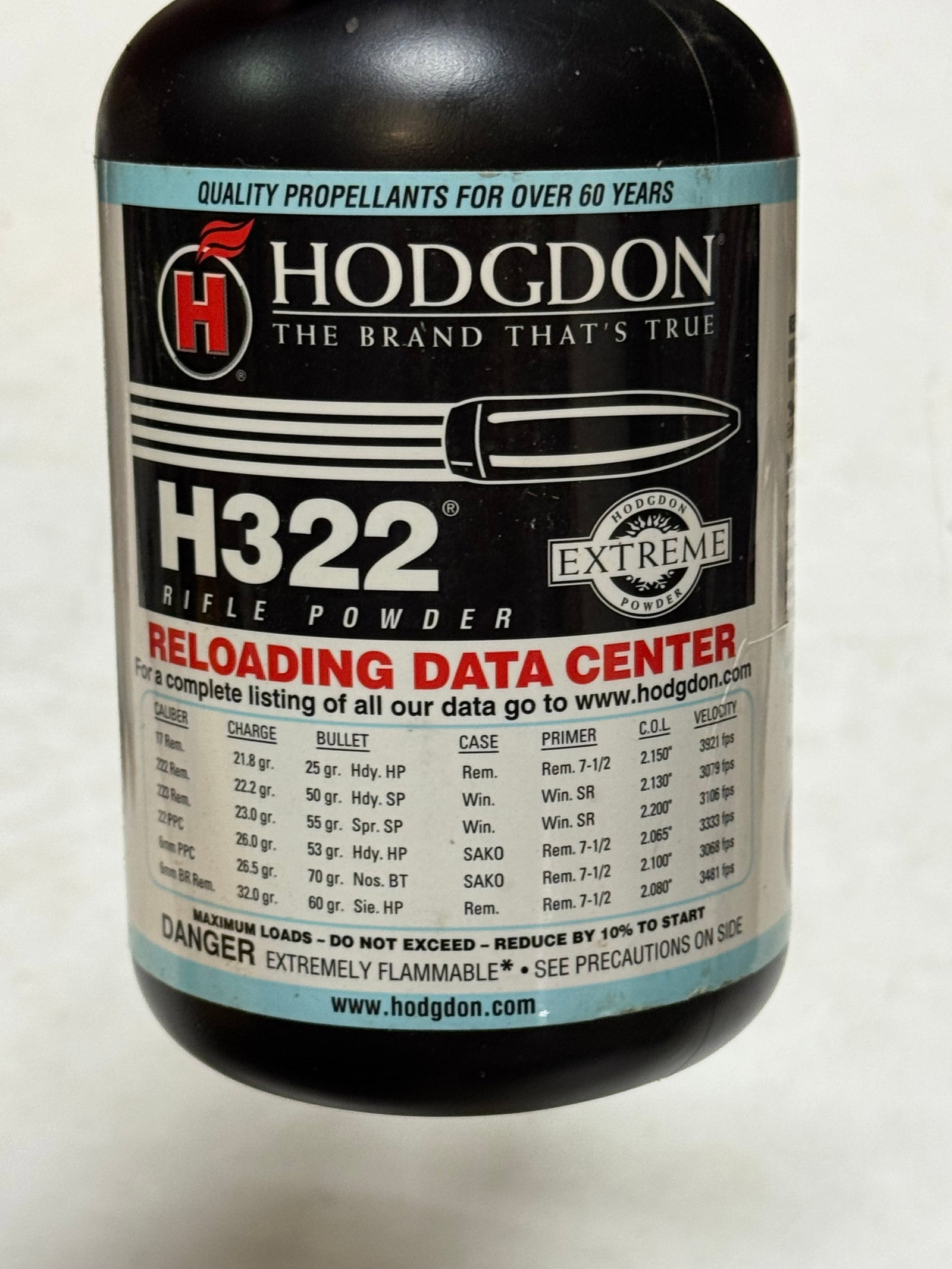 NIB 3.0 Lbs. of Hodgdon H335 and H322 Rifle Powder for Reloading - 3