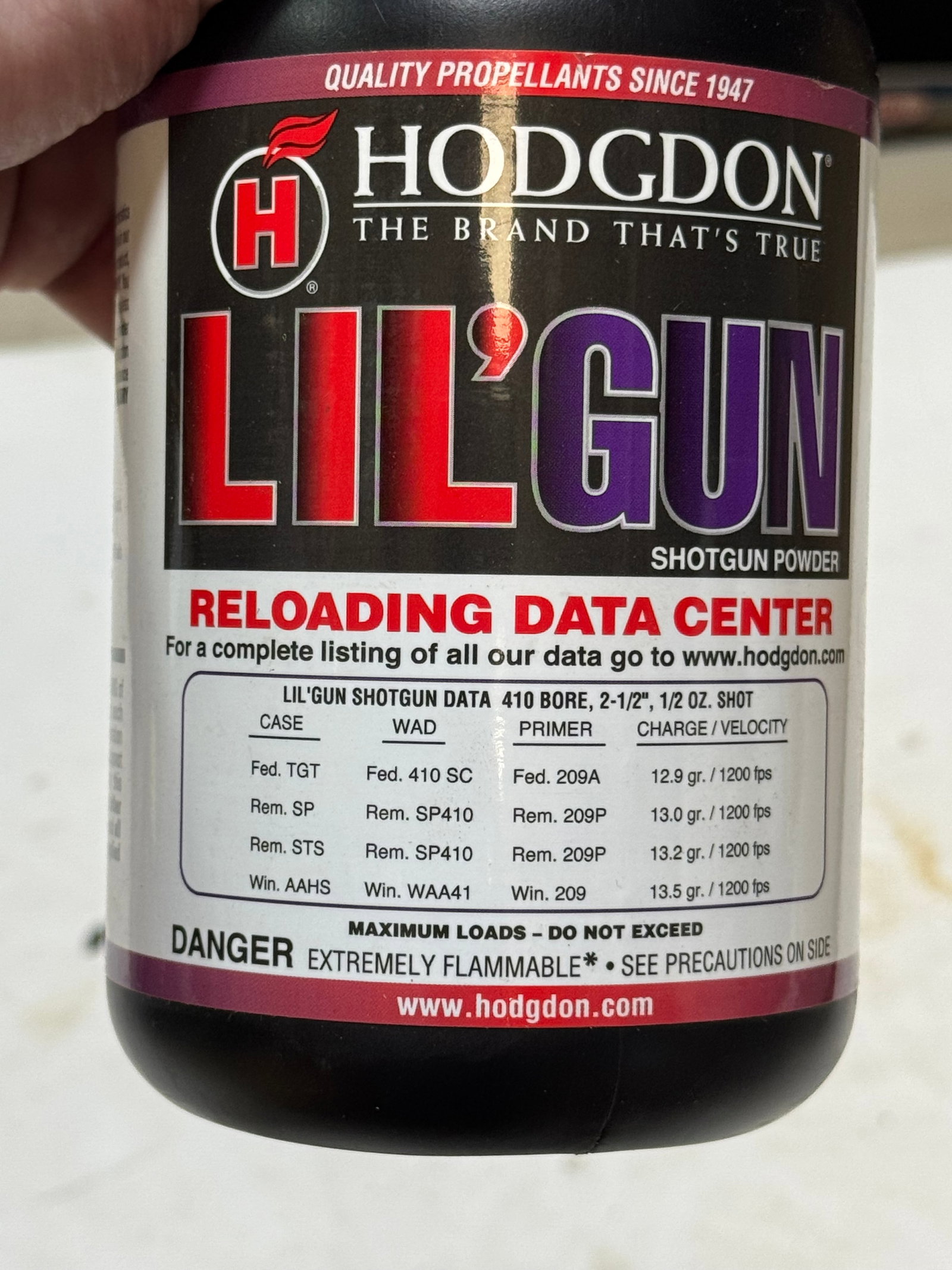 NIB 1.0 Lbs. of Hodgdon Lil' Gun Shotgun Powder for Reloading - 2