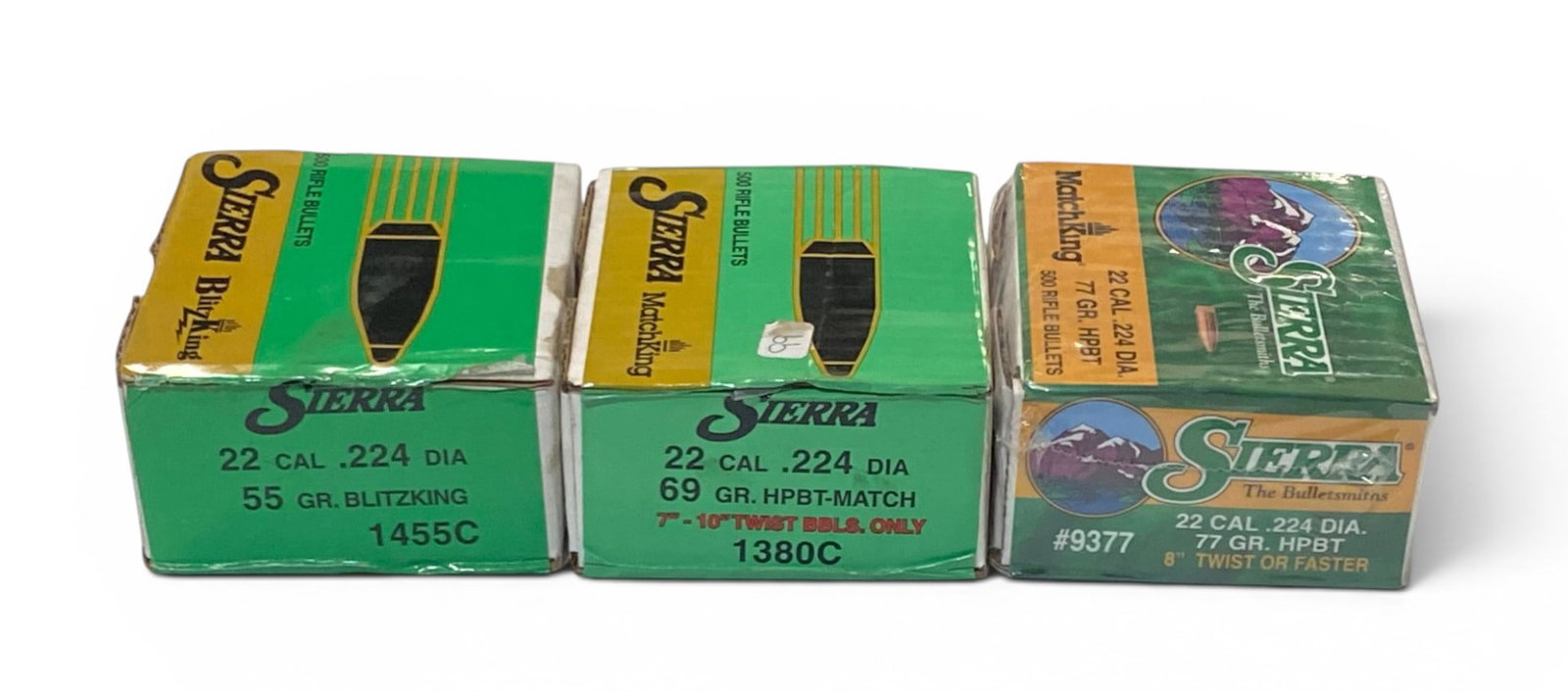 NIB 1500qty. Of .22 CAL. 55gr. Sierra Blitzking Bullets: See Photo(s)