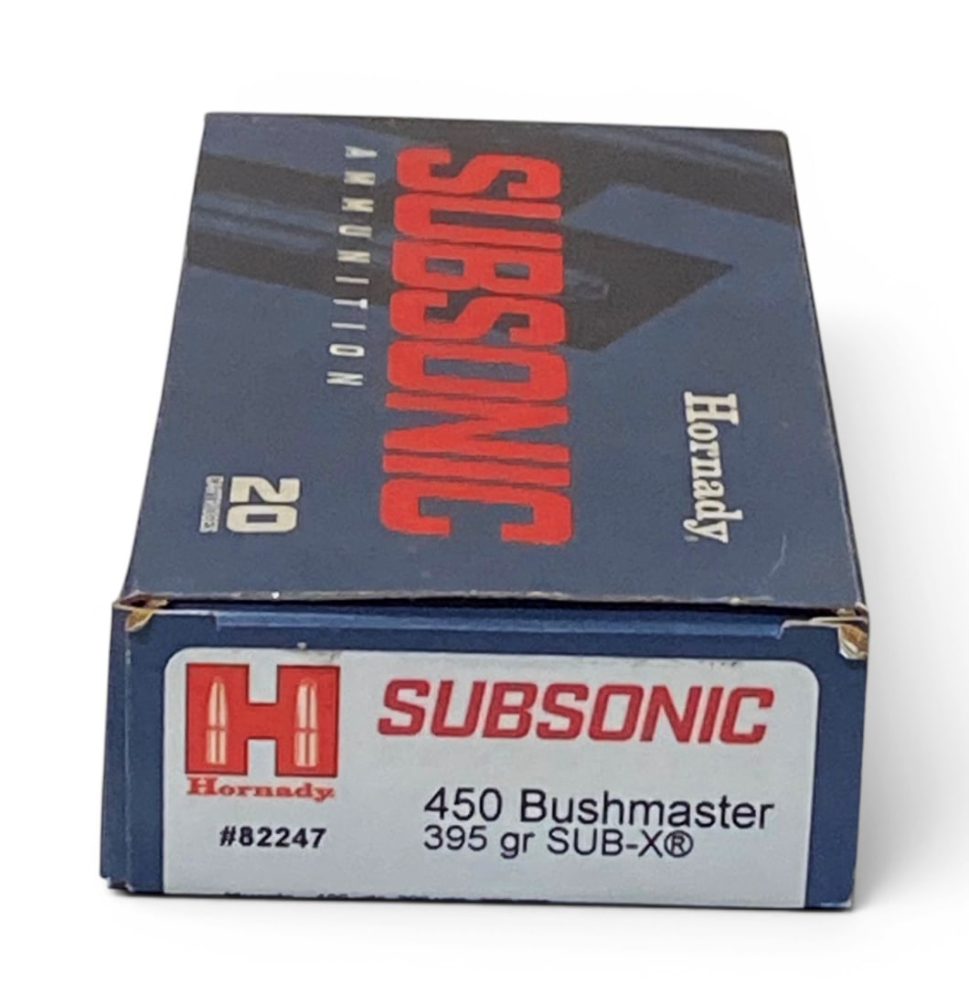 NIB 20rds. Of .450 BUSHMASTER 395gr. Sub-X Hornady Subsonic Ammunition (1 of 1)