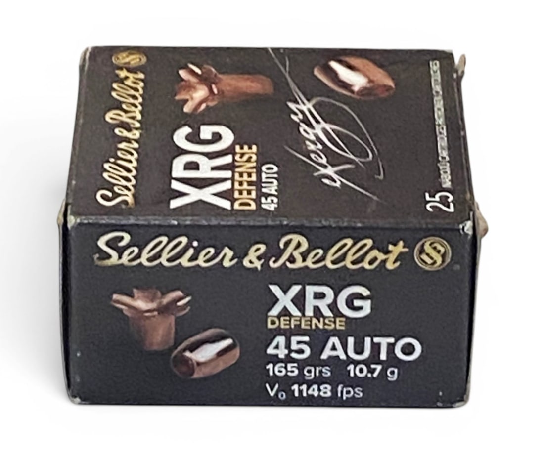 NIB 25rds. of .45 ACP 165gr. XRG Sellier & Bellot Defense Ammunition: See Photo(s)