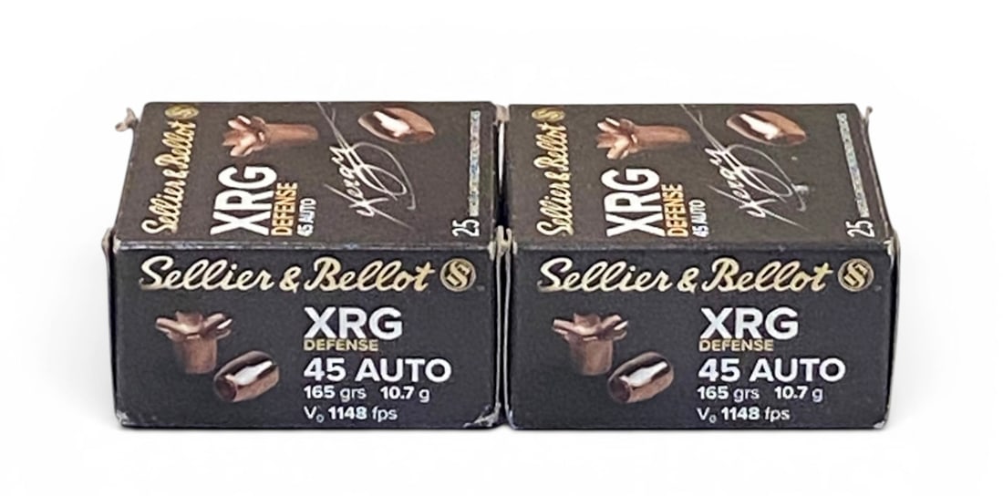 NIB 50rds. of .45 ACP 165gr. XRG Sellier & Bellot Defense Ammunition: See Photo(s)