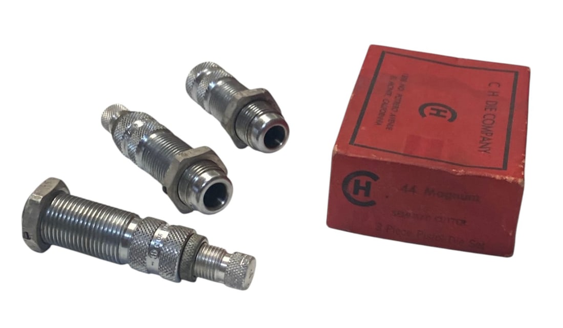 Vintage C.H. Die Company .44 MAGNUM (Semi-WC) 3-Die Set in Original Box for Reloading - 2