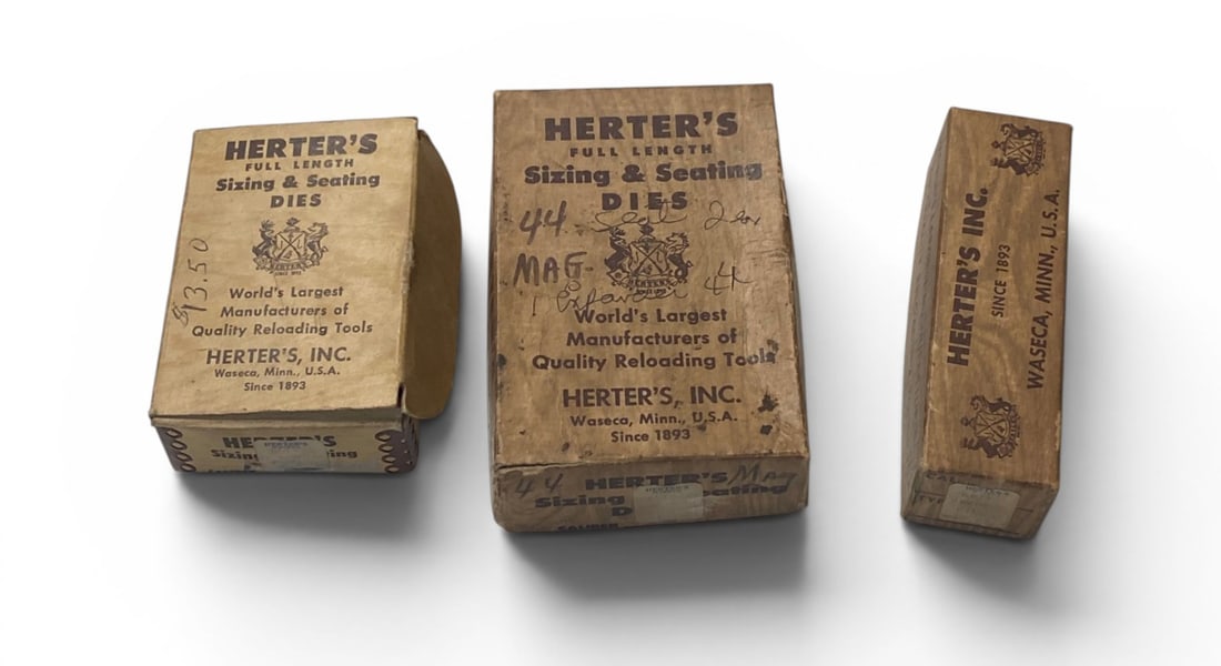 Vintage Herter’s Sizing/Seating Dies in Boxes - .22 HORNET, .44 MAG, and More for Reloading (1 of 18)