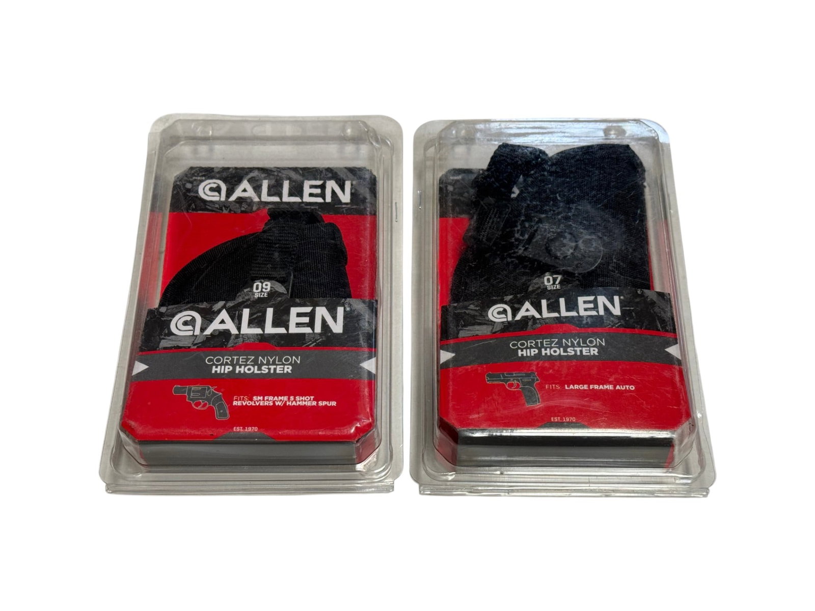 (2) NIB Allen Cortez Nylon Hip Holsters (Size 7 and 9): See Photo(s)