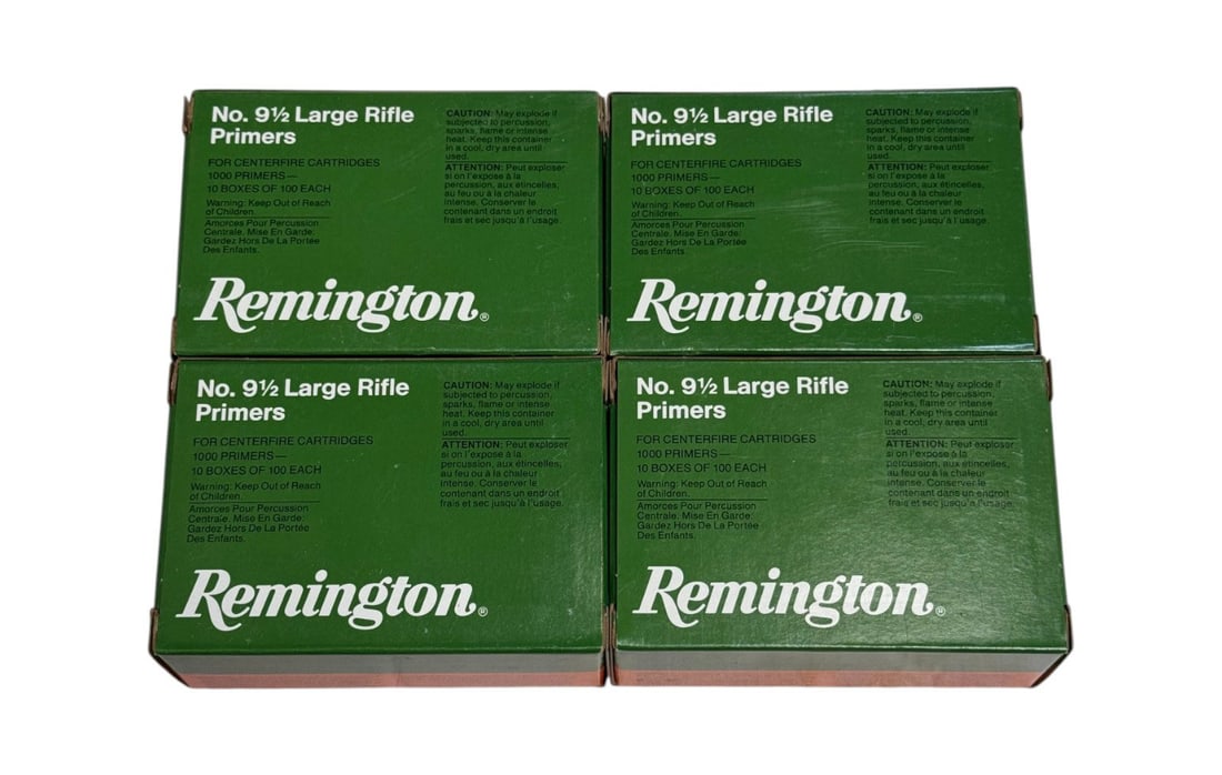 NIB (4000) Remington No. 9-1/2 Large Rifle Primers for Reloading: See Photo(s)