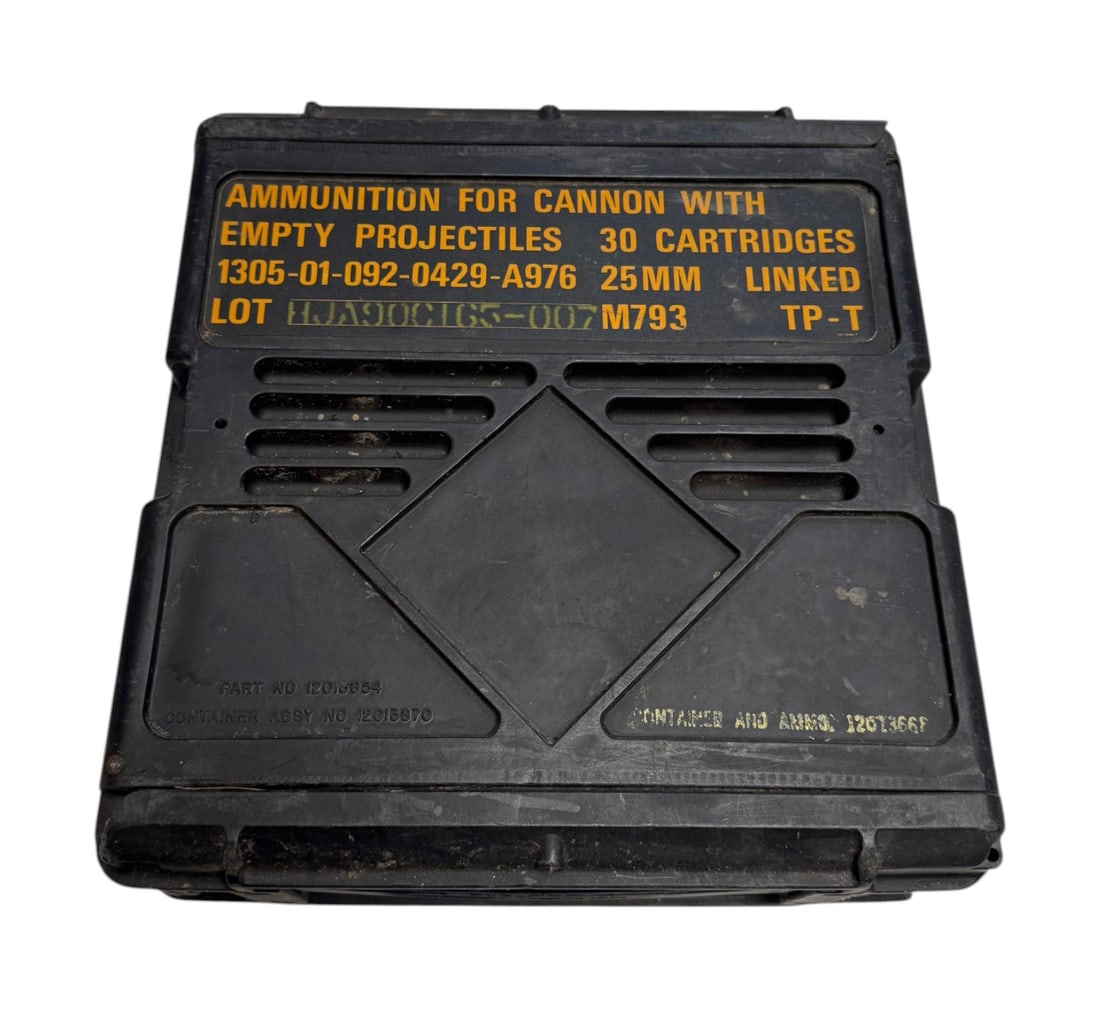 30 Cartridge 25mm Large Black Plastic Military Container Lot 1305-01-092-0429-A976 (Empty) (1 of 5)