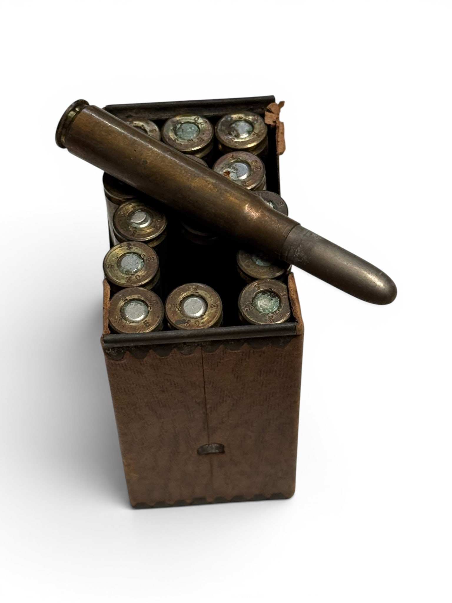 15rds. of 7.92x57 (8mm MAUSER) GEW 88 Collectible Ammunition on Clips - 5