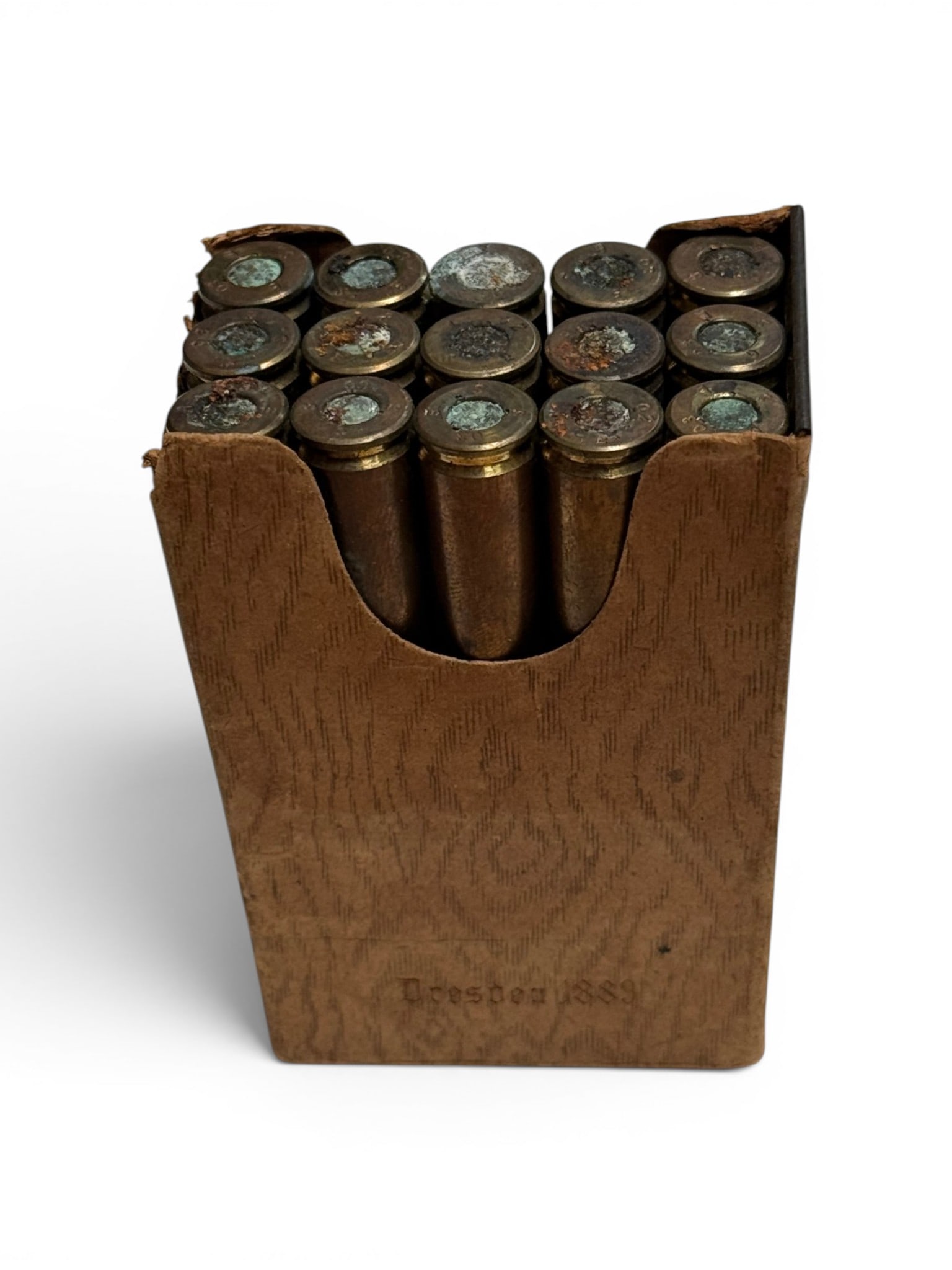 15rds. of 7.92x57 (8mm MAUSER) GEW 88 Collectible Ammunition on Clips: Some corrosion present