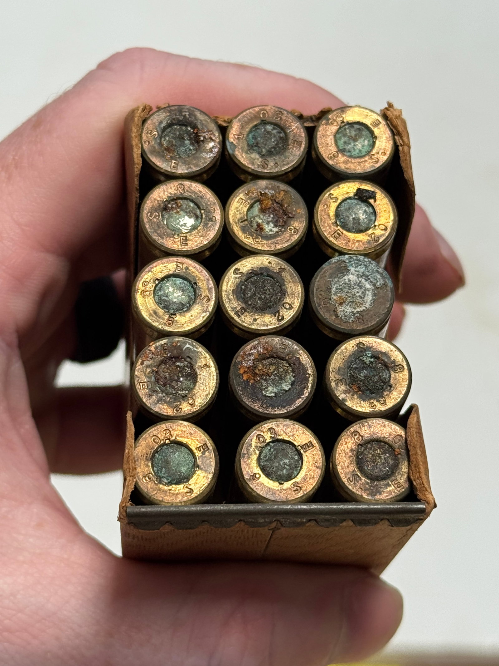 15rds. of 7.92x57 (8mm MAUSER) GEW 88 Collectible Ammunition on Clips - 3