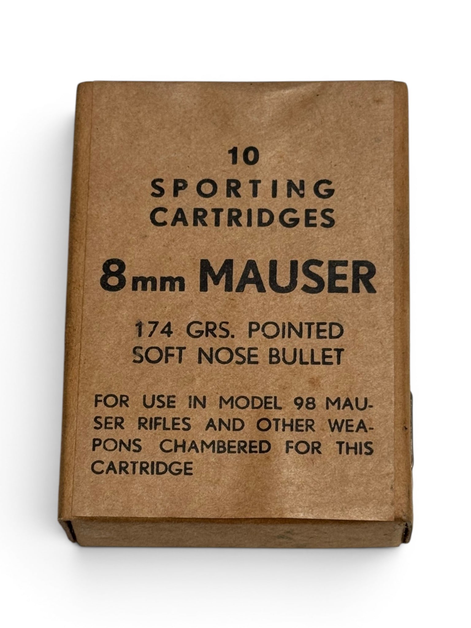 10rds. of 8mm Mauser 174gr. Pointed SN Factory Ammunition: See Photo(s)