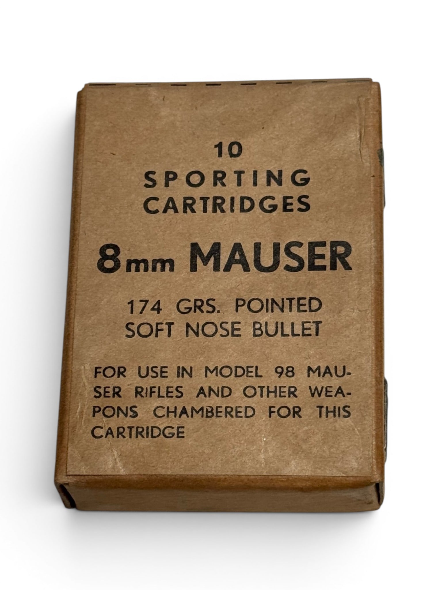 10rds. of 8mm Mauser 174gr. Pointed SN Factory Ammunition: See Photo(s)