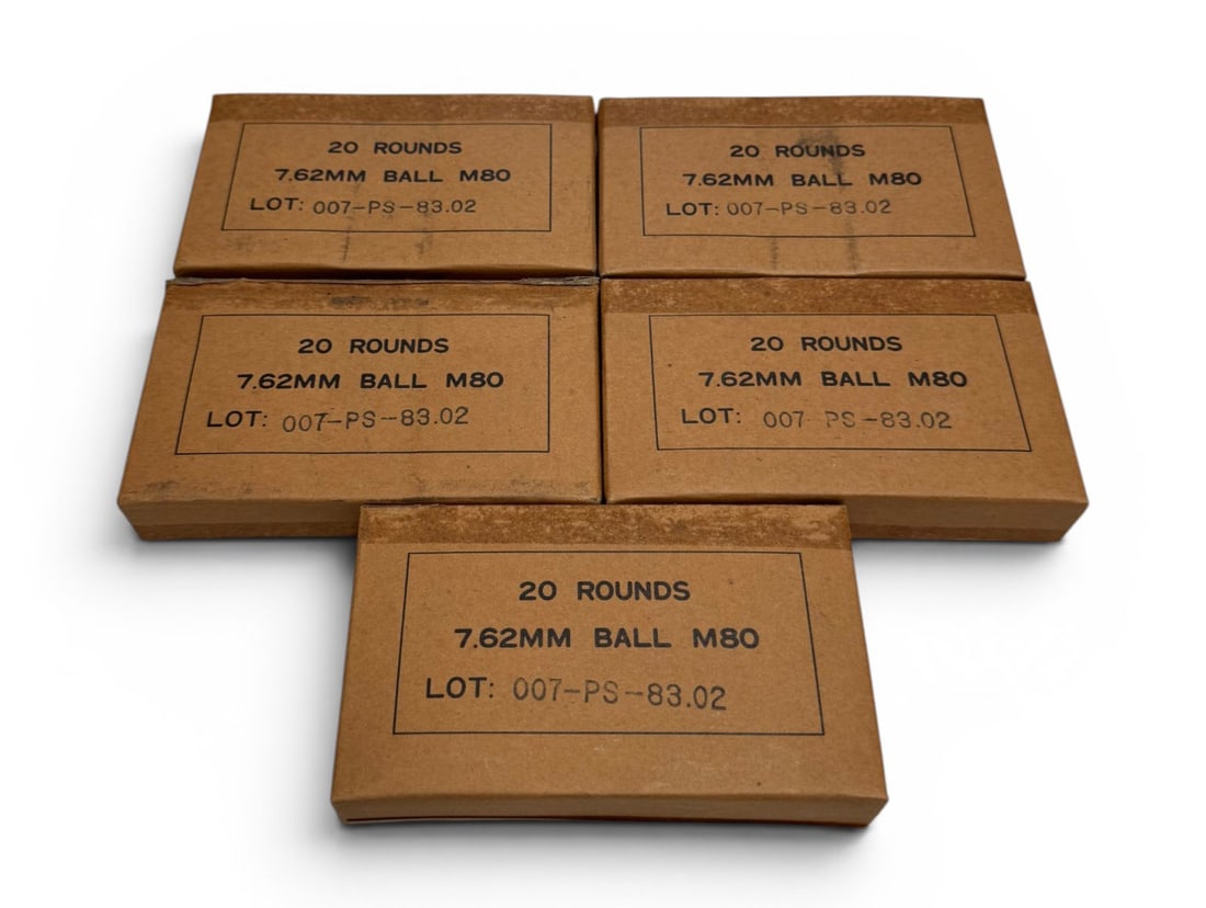 NIB 100rds. of 7.62x51mm BALL M80 Factory Ammunition: See Photo(s)