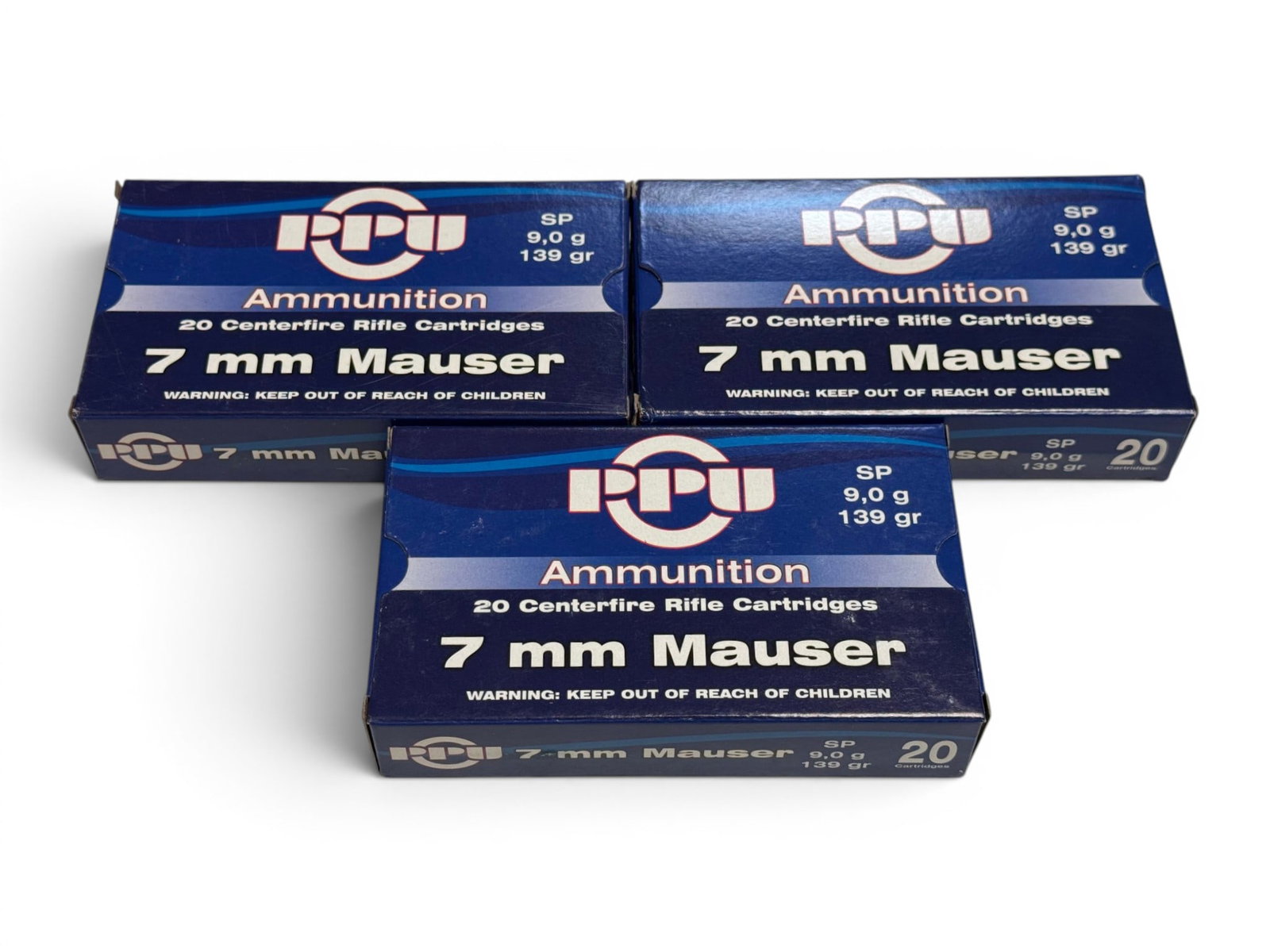 NIB 60rds. of 7mm Mauser 139gr. SP PPU Ammunition (1 of 1)