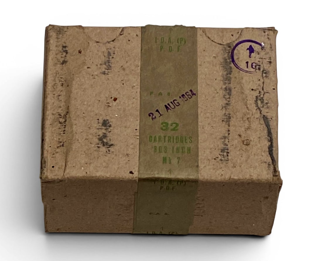 32rds. of 1964-Dated .303 BRITISH MK 7 Factory Ammunition in Box: See Photo(s)