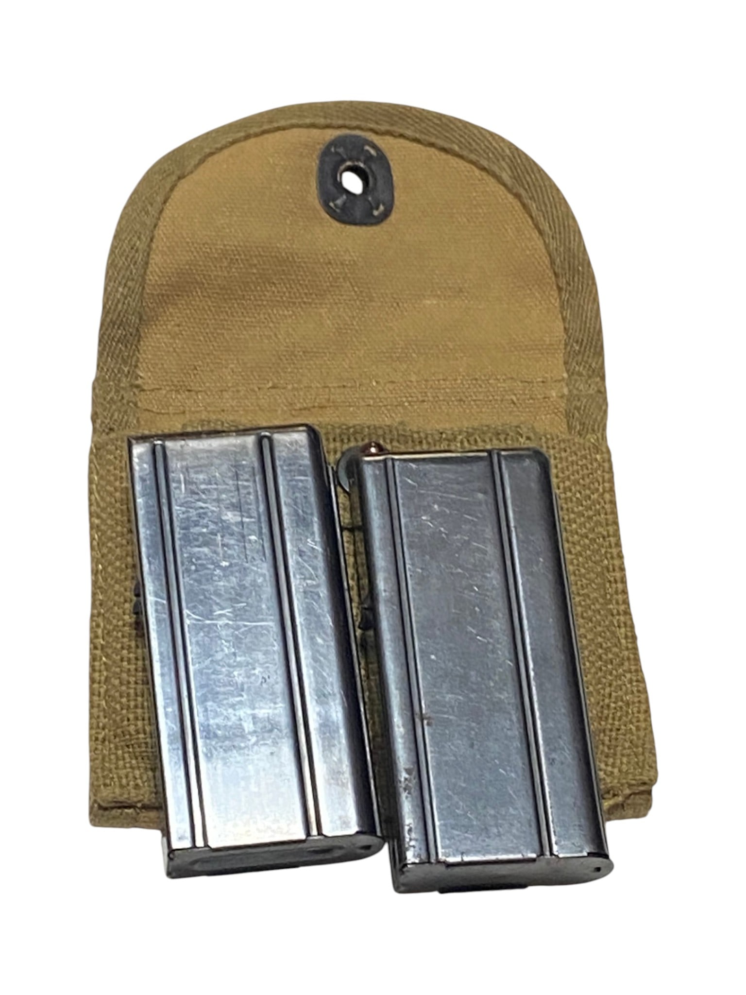(2) M1 Carbine 15rd. Magazines in 1942-Dated SEMS INC Magazine Pouch: See Photo(s)