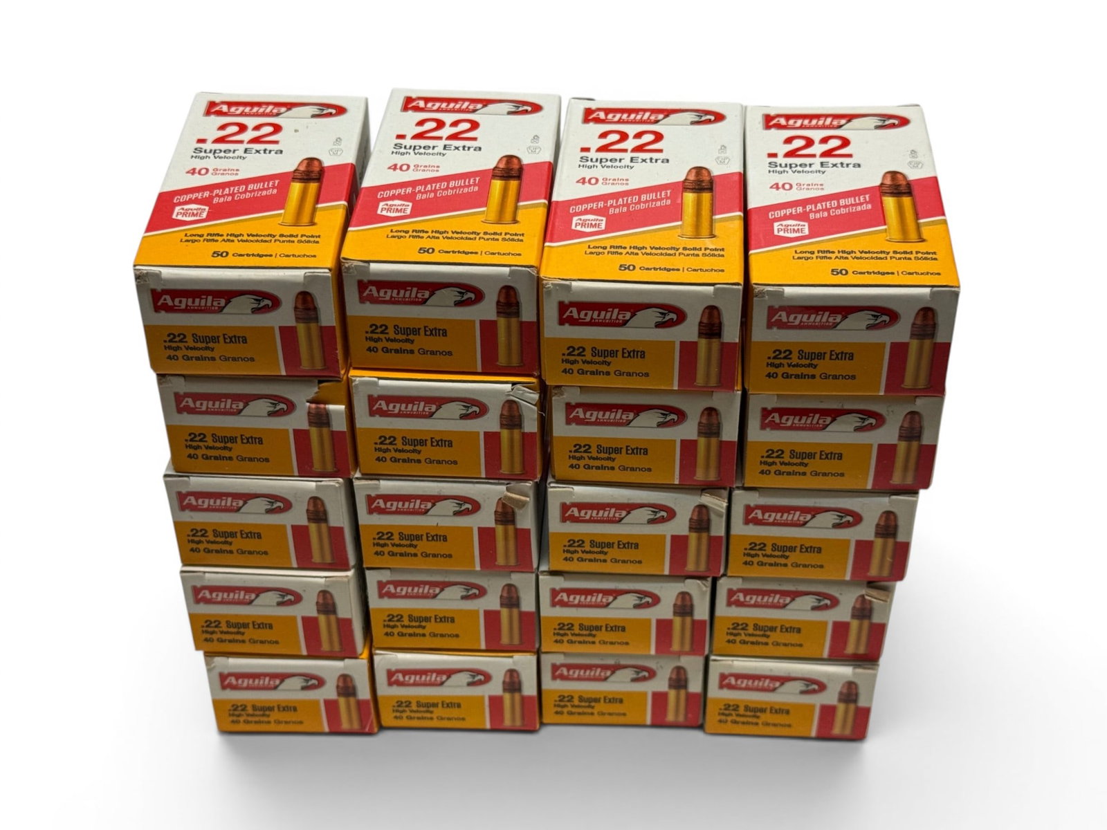 NIB 1000rds. of .22 SUPER EXTRA 40gr. Aguila Ammunition: See Photo(s)