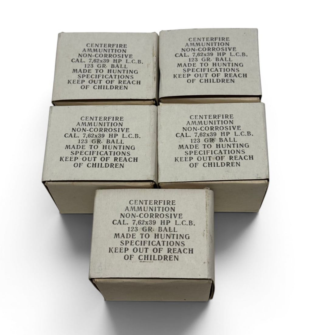 NIB 100rds. Of 7.62x39 123gr. HP Russian Ammunition (1 of 3)