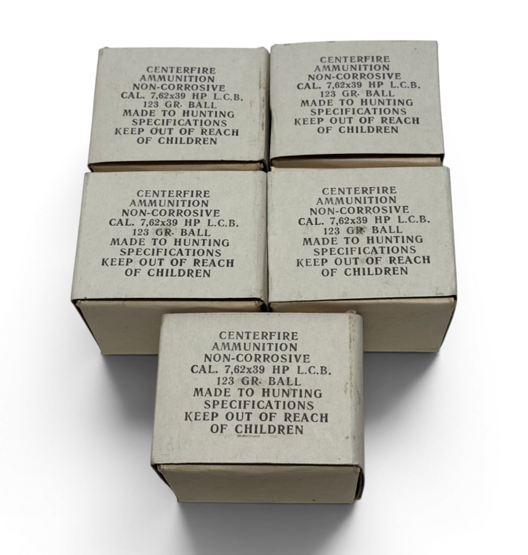 NIB 100rds. Of 7.62x39 123gr. HP Russian Ammunition (1 of 3)