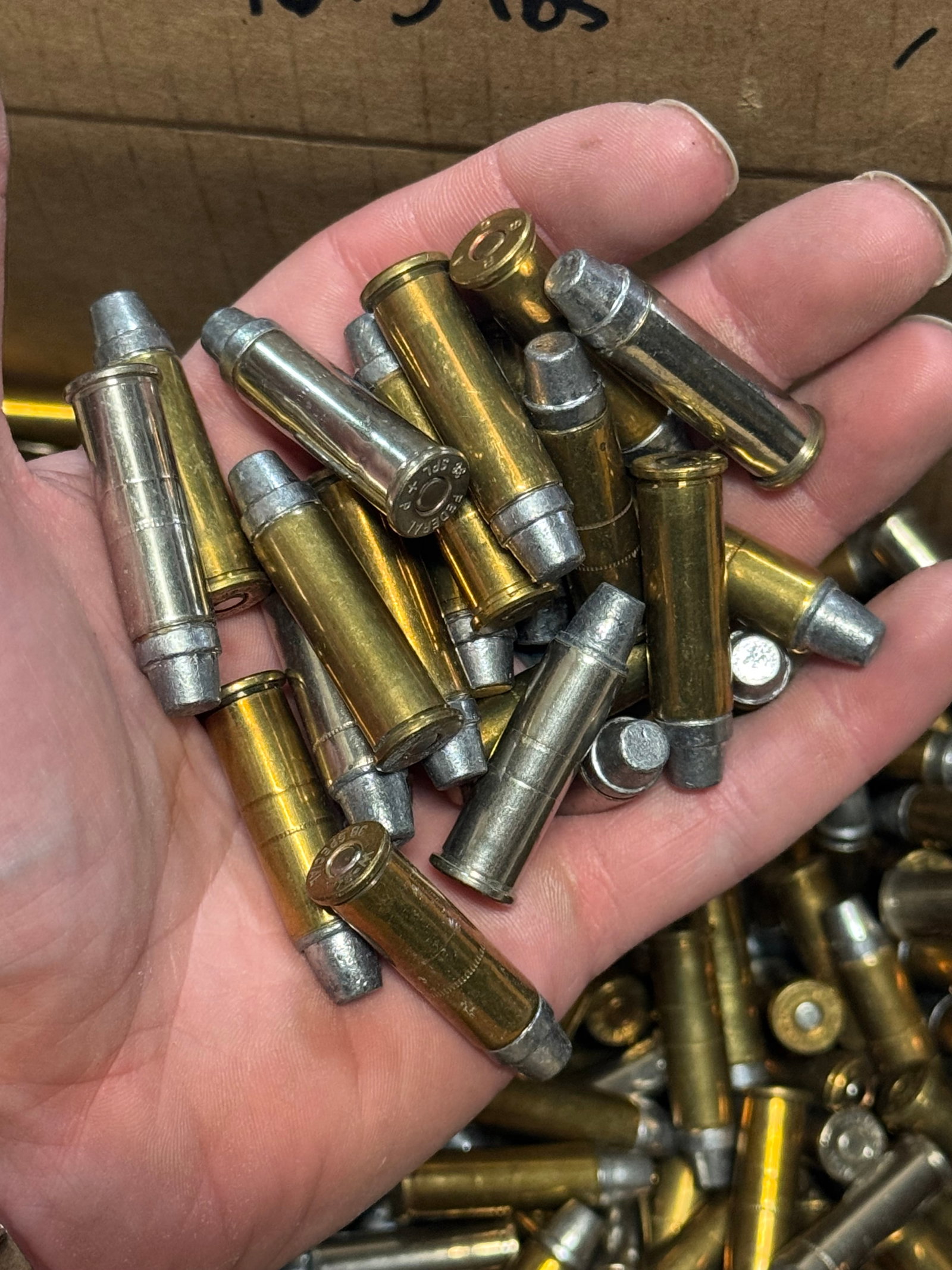 Approx. 18lbs. of .38 SPECIAL LFN Loose Reloaded Ammunition - 3