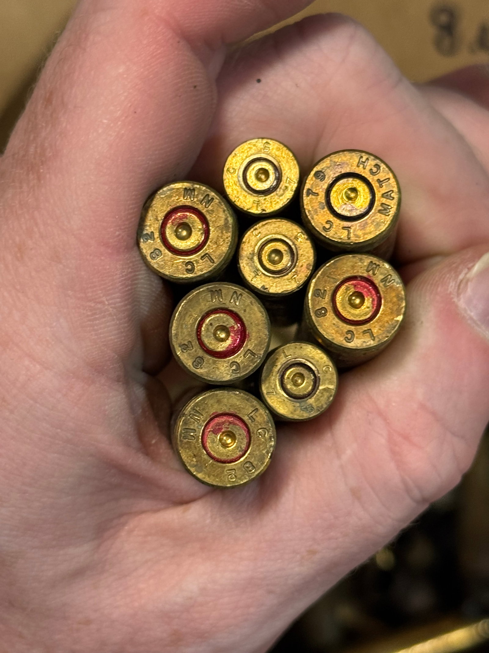 Approx. 8lbs. of 7.62x51mm LC Match and 5.56mm Mixed Shot Brass for Reloading - 4