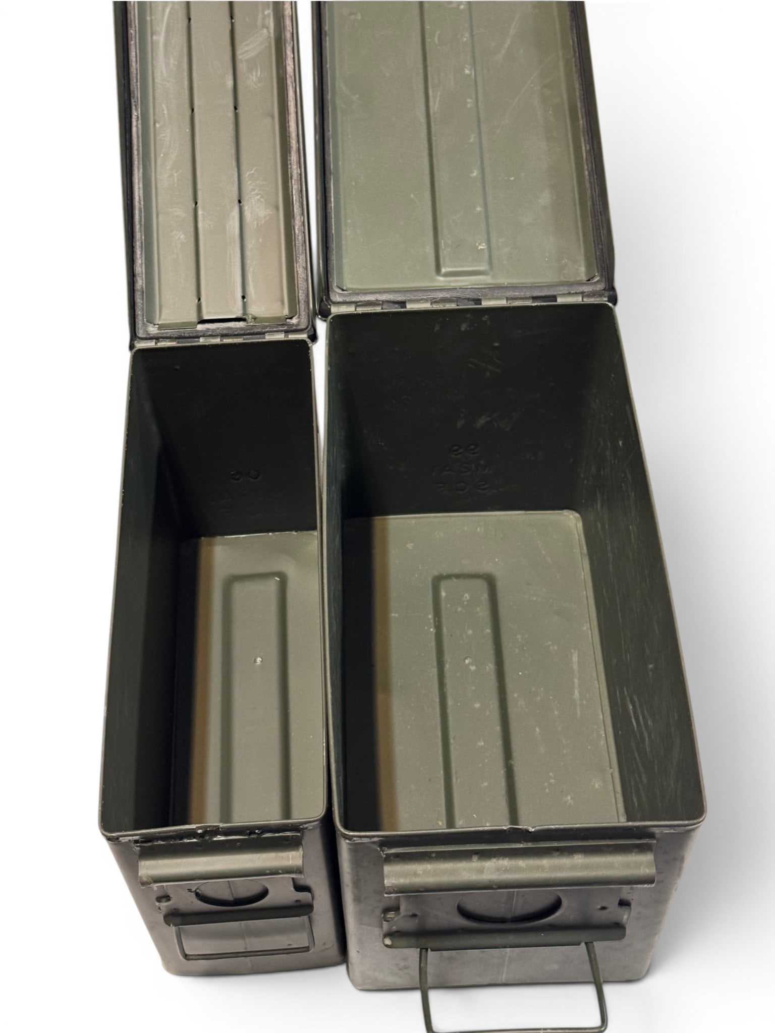(1) .30 CAL. and (1) .50 CAL Metal Ammo Cans - 3