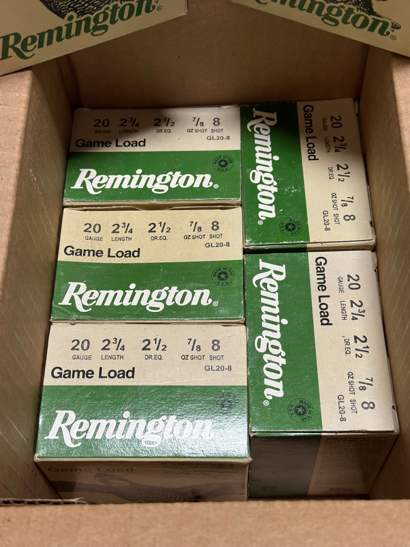 NOS 217rds. Of 20 GA. 2-3/4" No. 8 Shot Remington Game Load Shotgun Ammunition - 2