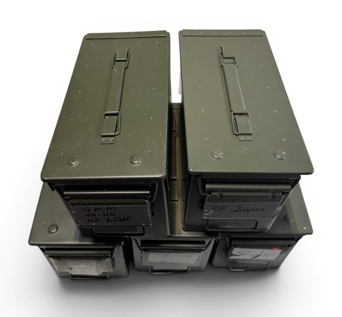 (5) .50 CAL Metal Ammo Cans - NO SHIPPING, LOCAL PICKUP ONLY - 2