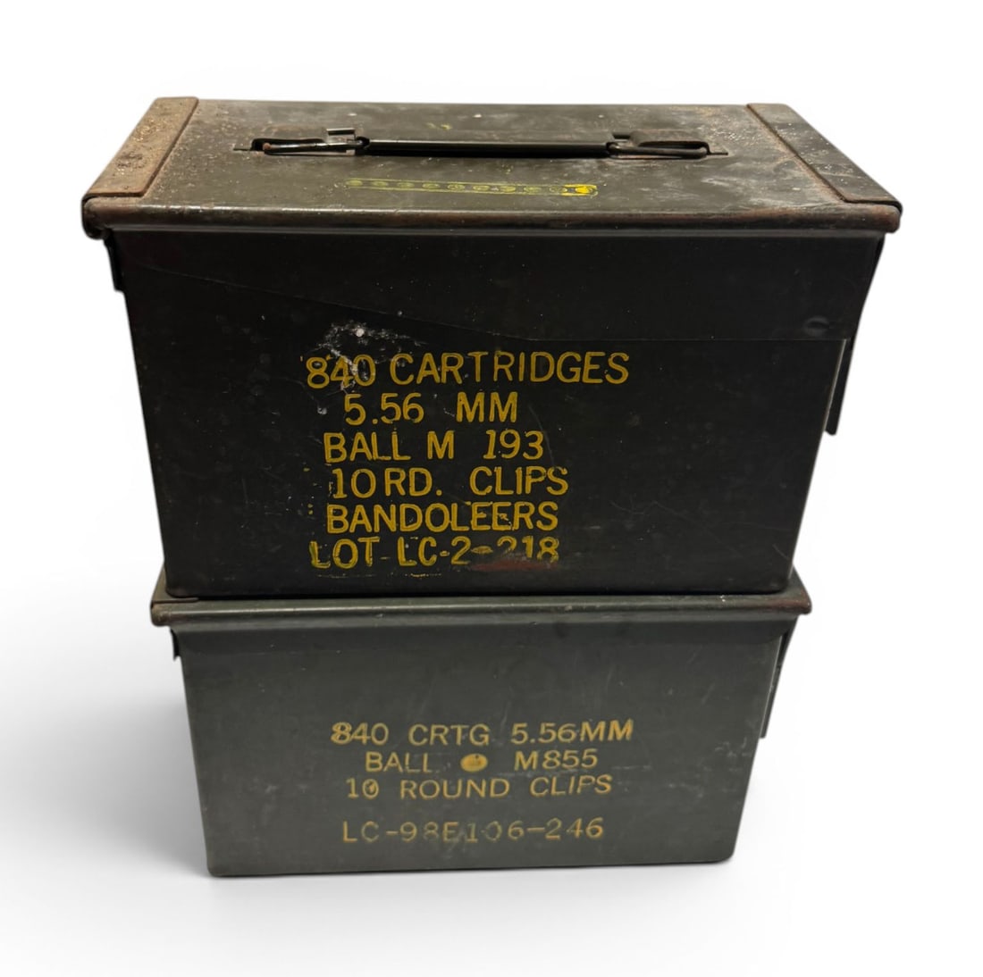(2) .50 CAL Metal Ammo Cans - NO SHIPPING, LOCAL PICKUP ONLY - 2