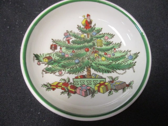 Spode "Christmas Tree" Dinner Plate, Salad Plate, and Butter Pat Plate - 2