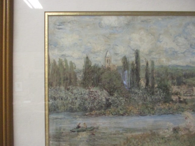 Framed and Matted Monet "Vetheuil sur Seine" Print - 2