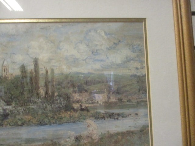 Framed and Matted Monet "Vetheuil sur Seine" Print - 3