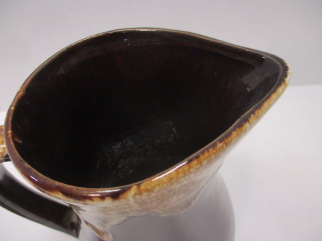 Vintage Robinson Ransbottom Pottery Brown Drip Glaze Pitcher and - 3