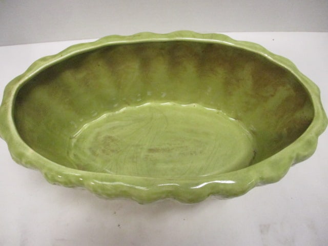 Vintage Camark Green Stoneware Pottery Planter - 2