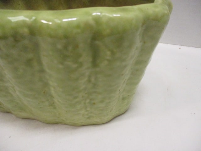 Vintage Camark Green Stoneware Pottery Planter - 3