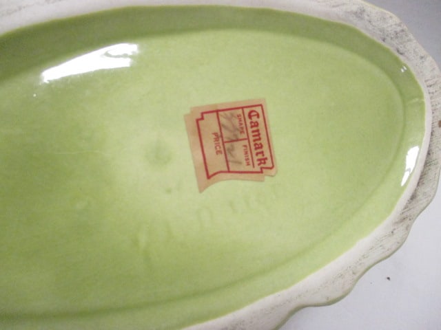 Vintage Camark Green Stoneware Pottery Planter - 4