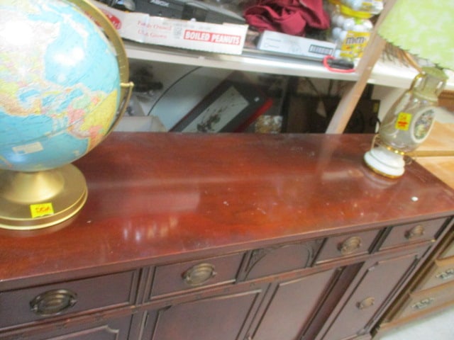 Vintage Mahogany 2-Drawer, 4-Door Buffet - 2