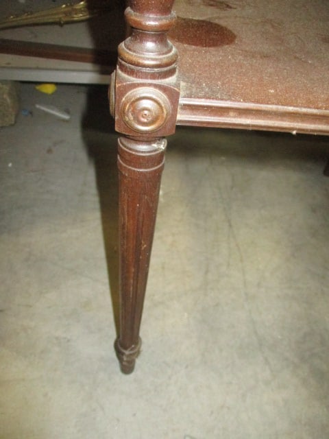 Vintage Federal Style 2 Tier Side Table - 4