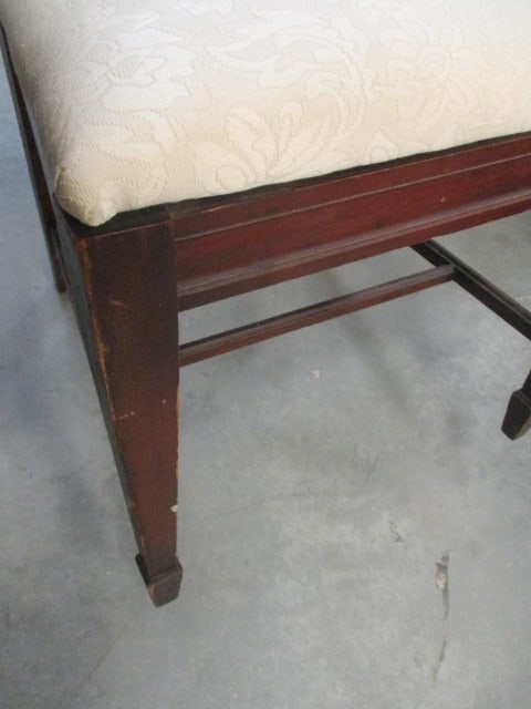 Set of 6 Vintage Chippendale Style Mahogany Dining Chairs with Upholstered Seats - 3