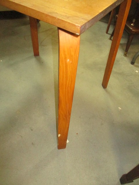 Mid Century Modern Alvar Aalto Style L-Leg Table - 3