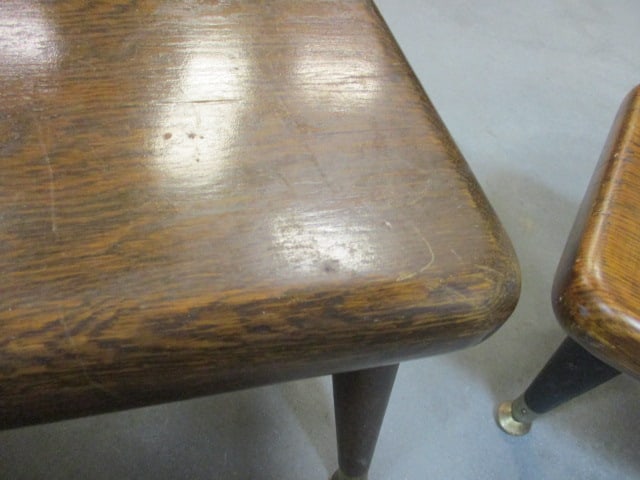 2 Mid Century Modern Wood Step Stools - 3