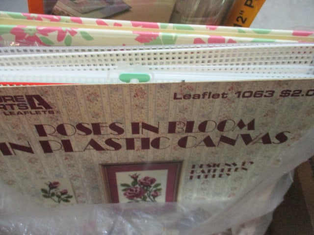 Scrapbooking and Needlework Lot - books, paper cutter, plastic grids, etc. - 2