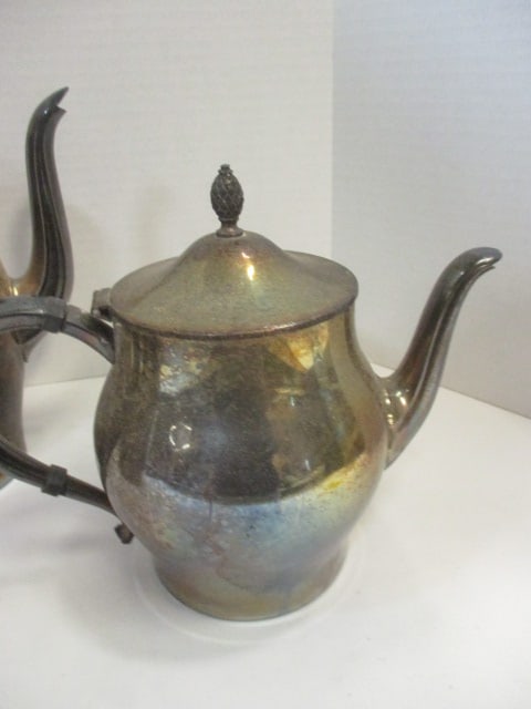 3 Vintage Silverplated Tea and Coffee Pots - 2