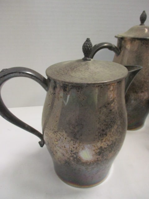 3 Vintage Silverplated Tea and Coffee Pots - 3
