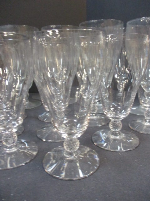 Set of 30 Vintage Clear Crystal Stemware - 2