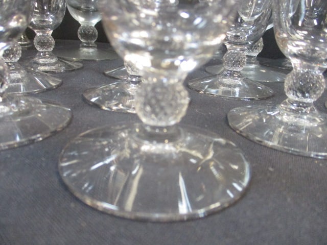 Set of 30 Vintage Clear Crystal Stemware - 3
