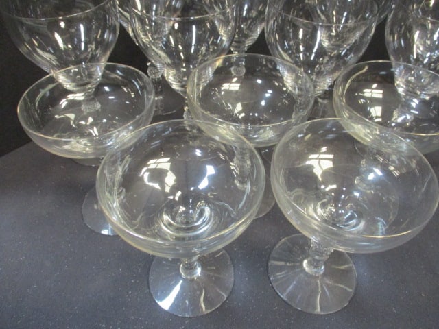 Set of 30 Vintage Clear Crystal Stemware - 7